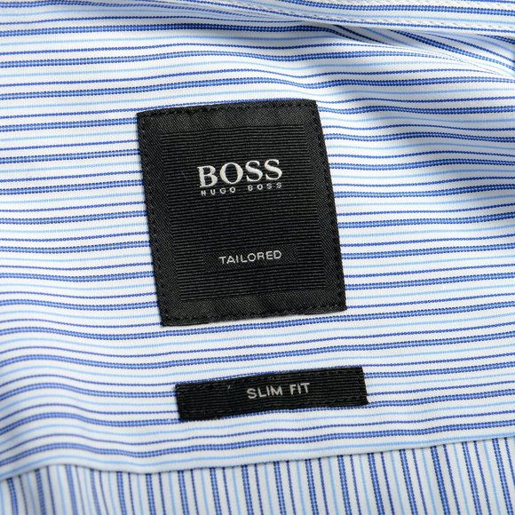 Hugo Boss Men's "T-Charlie" Multi-Color Slim Fit Striped Long Sleeve Dress Shirt - Picture 8 of 9
